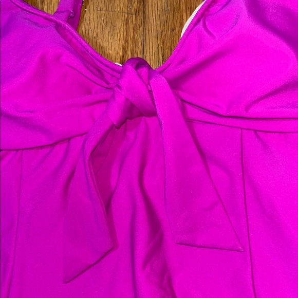 NWT Swim Solutions Tummy Control Fuchsia Swim Dress Size 8 - Picture 9 of 11